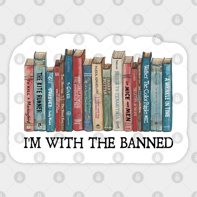 I'm With The Banned Reading Books Sticker by little.tunny